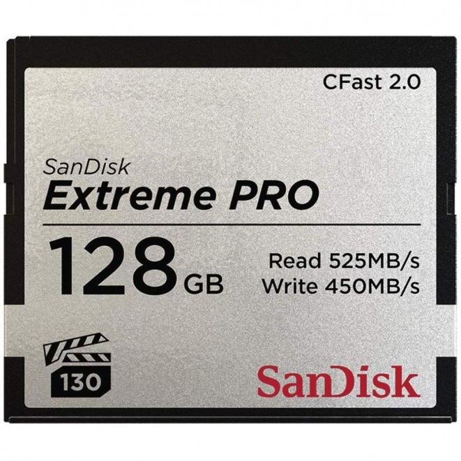 SanDisk Extreme PRO CFast 2.0 525MBs Memory Card 128GB